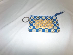 Vera Bradley Zip Id Key Case Riviera Blue EUC - Picture 1 of 2