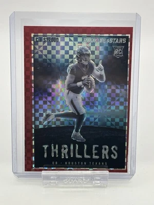 2023 Panini Rookies & Stars - Thrillers C.J. Stroud #TH-12 Red Plaid Prizm (RC) - Image 1 of 2