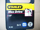 NEW STANLEY 1/2 in Drive  1/4  Inch  MAX DRIVE 12 POINT SOCKET