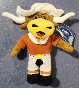 Texas Longhorn Bull Mascot Plush 8.5” Scarce Forever Collectibles NWT - Picture 1 of 5