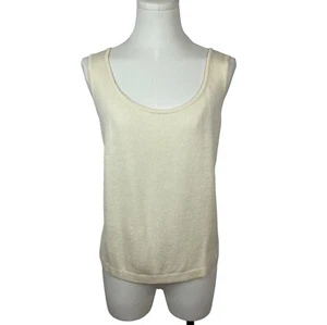 St. John Women's White Wool Sleeveless Tank Top Sz M - NWT - Picture 1 of 7