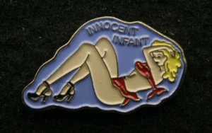 INNOCENT INFANT NOSE ART LAPEL HAT PIN UP US ARMY MARINES NAVY AIR FORCE VET - Picture 1 of 12