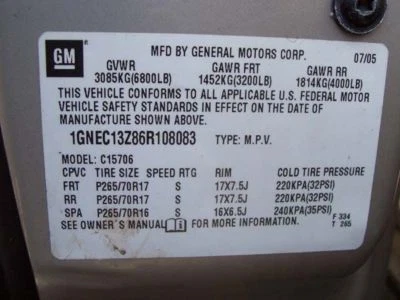 00 01 02 03 04 05 06 TAHOE UPPER CONTROL ARM FRONT 443303 - Image 1 of 4