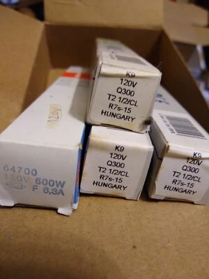 Halogen light Bulb 118mm,120v .... Qty 4 ... Job lot (3X300w 1X500w) - Image 1 of 4