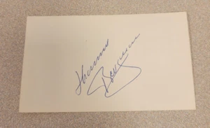 THOMMIE BERGMAN SIGNED 3x5 INDEX CARD NHL WHA AUTOGRAPH REDWINGS JETS RARE AUTO - Picture 1 of 1