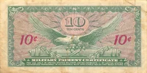 USA / MPC 10 Cents 1964 Series 641 Plate # 80 Circulated Banknote - Picture 1 of 2