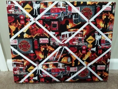 Fire Fighter Themed Memory Board with Matching Accent Buttons - Image 1 of 2