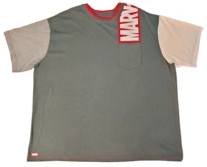NWT Marvel Disney Logo Men’s Tee T shirt Size 3XL Gray red stitching XXXL - Picture 1 of 7