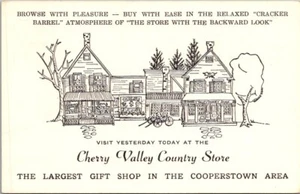 CHERRY VALLEY COUNTRY STORE Cooperstown Area SPRINGFIELD CENTER, NY Postcard - Imagen 1 de 2