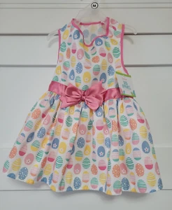 Dog Apparel Party Dress Multi Color Easter Eggs w Bow - Medium - NWT - Picture 1 of 7