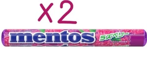 【2P SET】 Mentos candy Raspberry flavor 12 x 2PCS Kracie Japan Japanese Snack - Picture 1 of 1