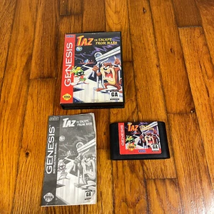 Taz in Escape From Mars (Sega Genesis, 1994) CIB with Manual Tested Working  - Picture 1 of 9