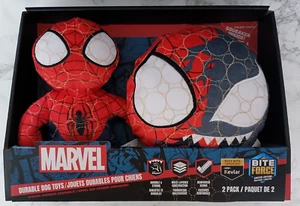 Bite Force Marvel Juguetes para Perros Paquete de 2 Spider-Man Veneno Juguete de Peluche Fuerte 2 Juegos NUEVO - Imagen 1 de 6