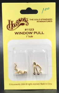 Casa de muñecas miniatura WINDOW PULL Houseworks #1123 nuevo nuevo en stock 6 piezas 1:12 - Imagen 1 de 3