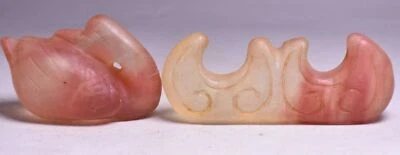 6.5CM Old China Hongshan Culture Red Crystal Fengshui Beast Amulet Pendant - Image 1 of 4