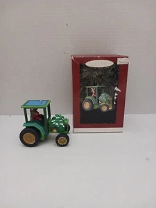 VTG Hallmark Keepsake Ornament  Holiday  Haul 1996 Tractor Reindeer Christmas - Picture 1 of 8