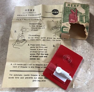 Vintage HEXE Automatic Needle Threader w/Instruction Sheet Orig Box ~ Never Used - Picture 1 of 5