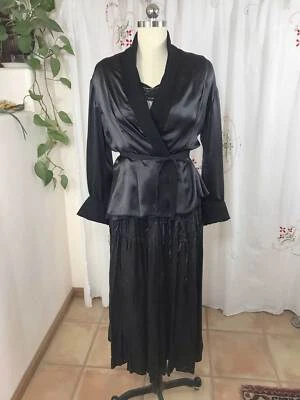 Ivan Grundahl Conjunto de 3 piezas 100 % Seda Falda Chaqueta Top Gris Lagenlook Reunido talla L Foto 1 de 4