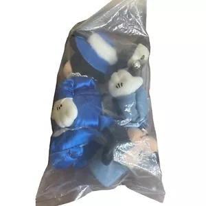 Vintage Disney Store NOS 8" peluche Topolino e Minnie topo in abiti vittoriani sigillato - Foto 1 di 7