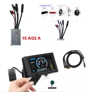 E-Bike Fahrdisplay/Controller 36V/48V 15A 22A Motor 250W 350W 500W 3 9 Pin - Bild 1 von 23