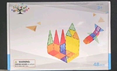Magnetic Building Blocks 48 pcs Kids Toys  Gift magnetic tiles BOYS AND GIRLS 3+ - Image 1 of 3