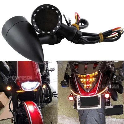 Intermitente de luz de señal de giro LED bala para motocicleta Suzuki Boulevard C50 M50 M90 Foto 1 de 4