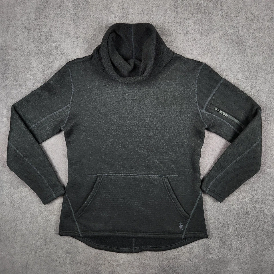 Suéter polar Smartwool Hudson Trail para mujer mediano negro cuello alto Foto 1 de 4