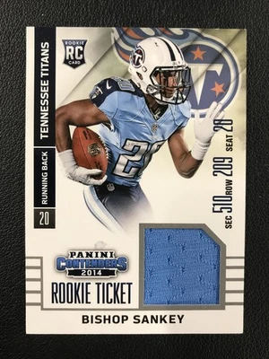 2014 Panini Contenders #RTS-34 Bishop Sankey Titans Rookie Ticket RC PATCH - Image 1 of 2