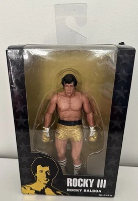 Rocky Balboa 2016 NECA Rocky III 40th Anniversary Action Figure Gold Trunks - Image 1 of 4