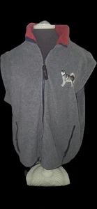 Mens Dunbrooke Sport Full Zip XL FLEECE Vest W/HUSKY EMBROIDERED - Picture 1 of 6