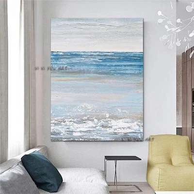 wall Painting Hand Painted Beach Landscape Canvas Decor - image 1 of 3