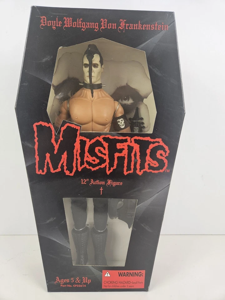 Figura de acción punk rock The Misfits 'Doyle' 1999 juguete 12" en caja ataúd original Foto 1 de 4