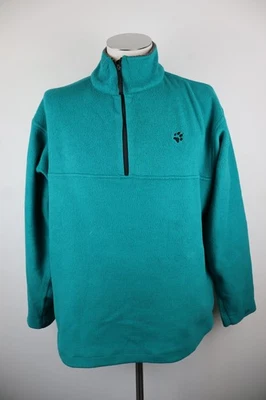 JACK WOLFSKIN FELPA UOMO TG 2XL MAN SWEATSHIRT CASUAL VINTAGE PILE VERDE - Imagen 1 de 4
