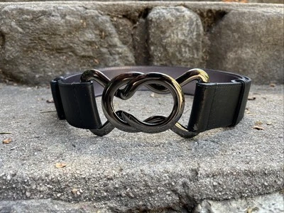 Cinto Nine West XL couro sintético preto ajustável 24 - 46 polegadas - Imagem 1 de 4