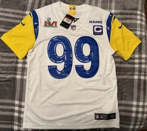Large Aaron Donald #99 Vapor Limited Jersey Super Bowl LVI 56 Stitched LA Rams - Picture 1 of 8