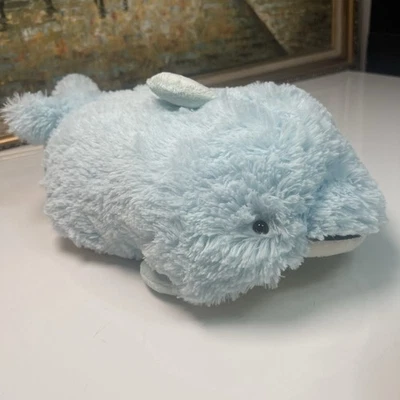 NWT Pillow Pets pee-wees Blue Dolphin Plush Stuffed Toy 12" - Image 1 of 4