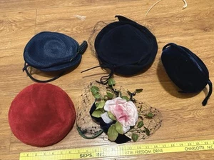 VINTAGE DAMEN HÜTE 5 STÜCK ~ gebraucht ~ wunderschön! - Bild 1 von 6