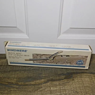Vintage 1980s WINDMERE Skinni Mini 3/8" CURLING IRON SM-1C/220 New In Open Box - Image 1 of 4