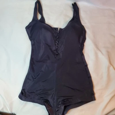 Traje de baño vintage años 60 Maxine of Hollywood mujer de una pieza 12 negro pinup retro EE. UU. Foto 1 de 4