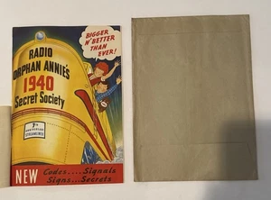 1940 Orphan Annie Radio Secret Society Decoder Abzeichen Buch mit Originalumschlag - Bild 1 von 13
