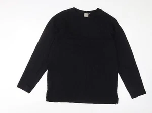 SPAO Mens Black Cotton Pullover Sweatshirt Size L - Picture 1 of 10