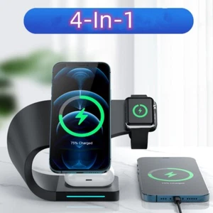 4in1 Wireless Charger for iPhone iWatch Air Pod Fast Charging Station Dock Stand - Bild 1 von 11