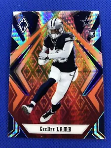 2020 #106 CeeDee Lamb Panini Phoenix Football Fire Burst RC NFL Cowboys - Foto 1 di 2