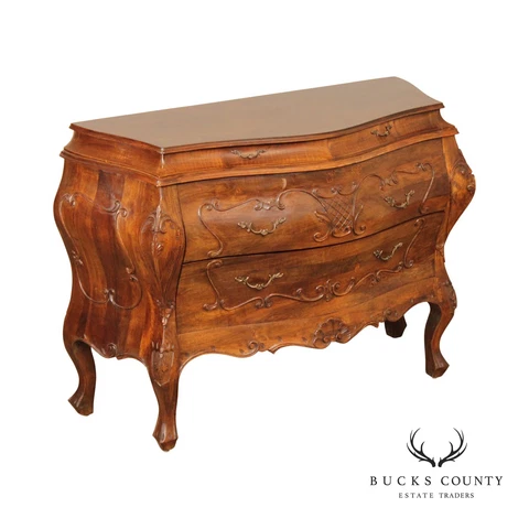 Italian Provincial Style Bombe Chest of Drawers Cover