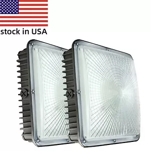 LED Canopy Light 70 Watt Bright White 5500K Parking Garage Security, Area Light - Picture 1 of 18