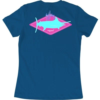 Guy Harvey Ladies Girls Forever Diamond S/S T-shirt. Pick Size..XS-XL. Blue - Image 1 of 4