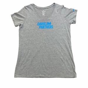 Nike Carolina Panthers Shirt Womens Extra Large Gray Blue NFL Football Ladies