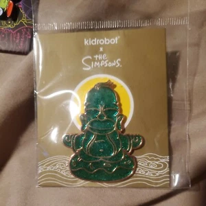 Kidrobot Buddha Homer jade pin homer simpson The Simpsons new sealed mint rare - Picture 1 of 4