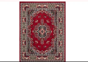 Traditional Medallion Border Area Rug, claret Living Room 3'7"x5'2" Rectangle - Picture 1 of 5