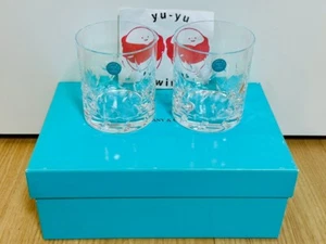 Tiffany & Co. Whisky Rock Glass Pair Leaf Design Made In Japan - Picture 1 of 8